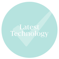 Latest Invisalign scanning technology with tick icon